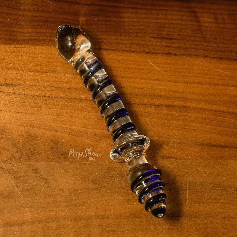 10-mr-swirly-double-ended-glass-dildo-butt-plug 10″ Mr. Swirly Double Ended Glass Dildo & Butt Plug