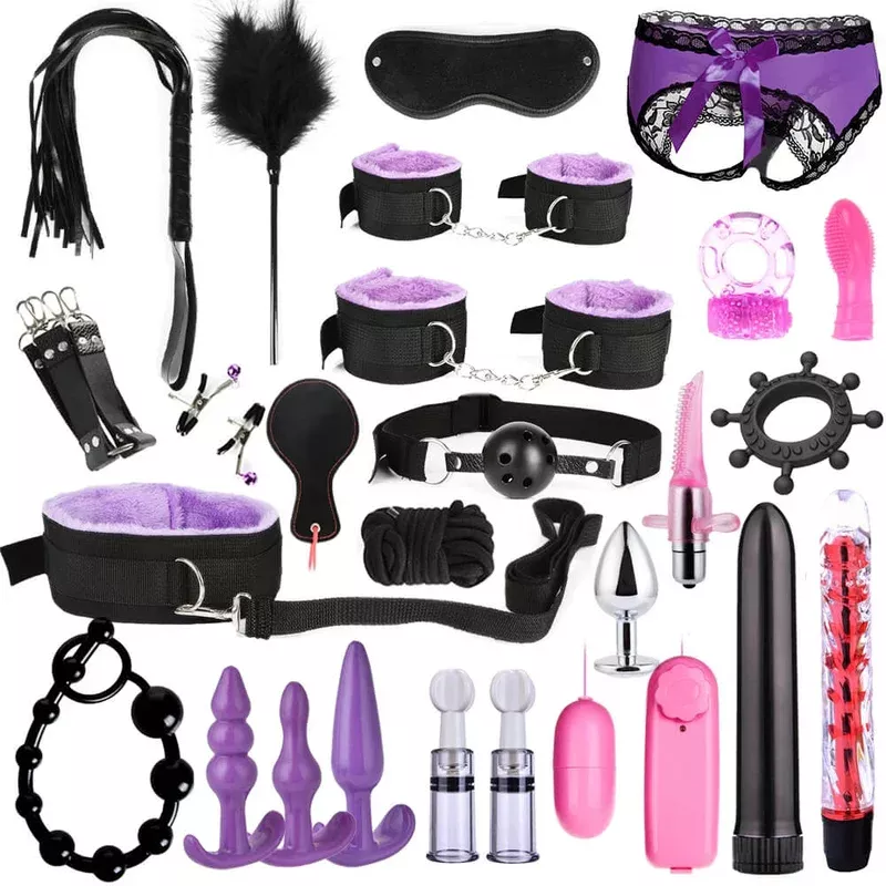 10pcs-26pcs-bdsm-kits-bdsm-bondage-set-couple 10pcs/26pcs BDSM Kits BDSM Bondage Set for Couple