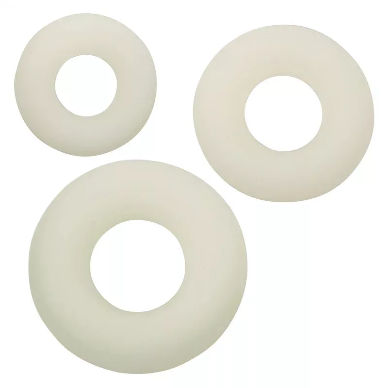 Ensemble de 3 Anneaux Alpha en Silicone Liquide Lumineux dans le Noir