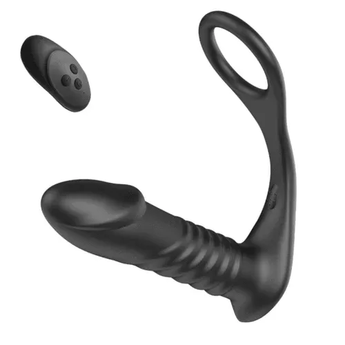 kol-recommend-fighter-10-thrilling-vibration-3-thrusting-silicone-remote-control 【KOL Recommend】FIGHTER-10 Thrilling Vibration 3 Thrusting Silicone Remote Control Cock Ring Anal Vibrator