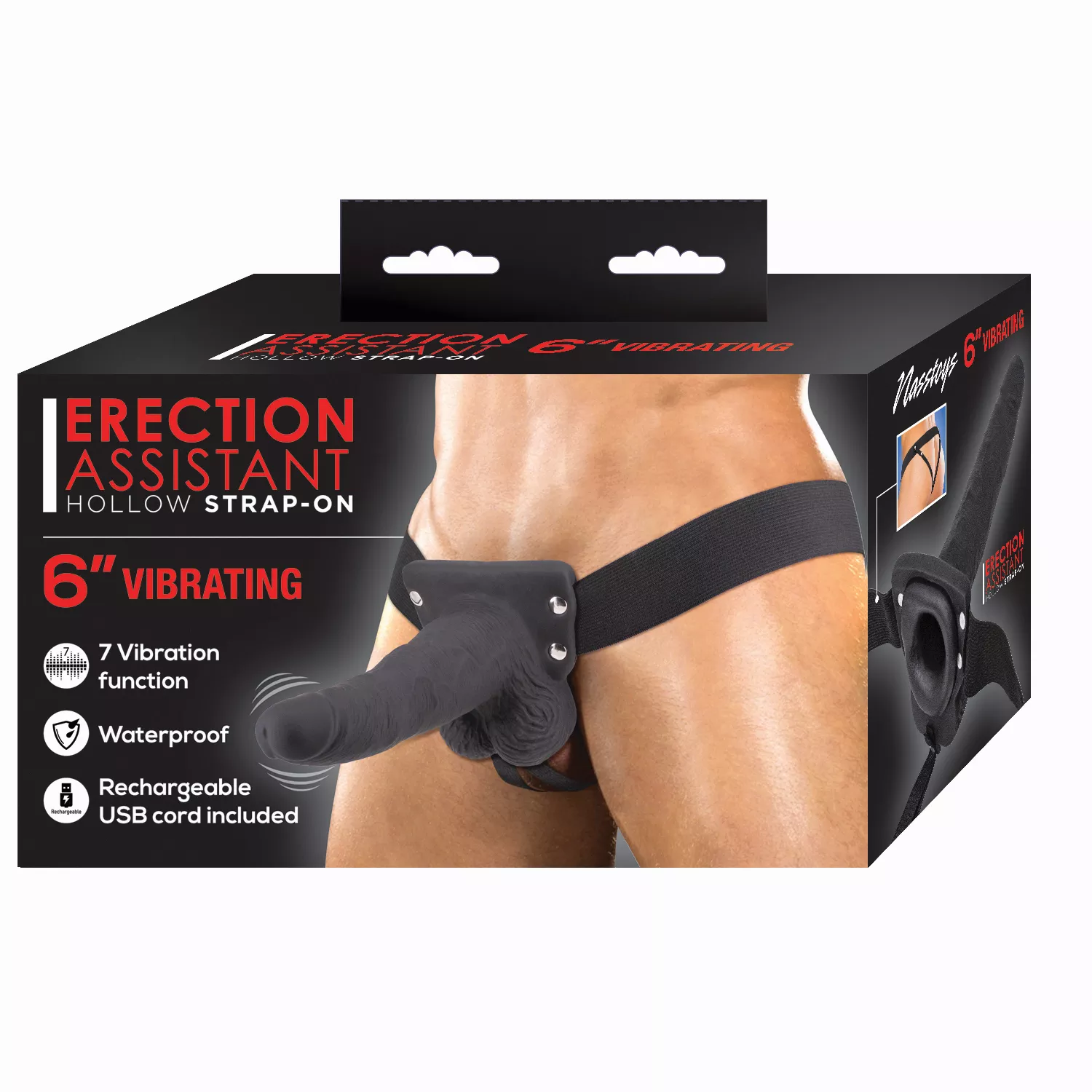 nasstoys-erection-assistant-6-hollow-vibrating-strap-on-black Nasstoys – Erection Assistant 6″ Hollow Vibrating Strap-On (Black)