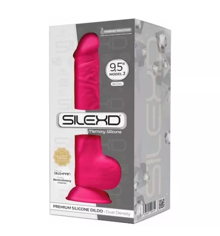 silexd-model-1-dual-density-9-5-silicone-dong-with-balls-hot-pink Silexd – Model 1 Dual Density 9.5″ Silicone Dong with Balls (Hot Pink)
