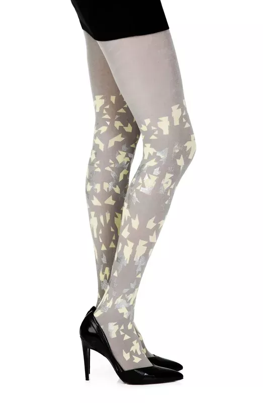 zohara-confetti-grey-print-tights Zohara “Confetti” Grey Print Tights