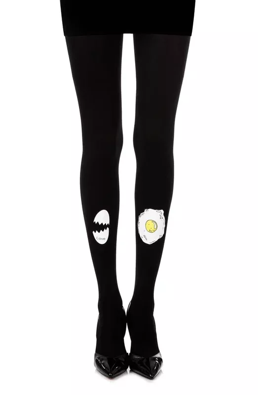 zohara-sunny-side-up-black-print-tights Zohara “Sunny Side Up” Black Print Tights