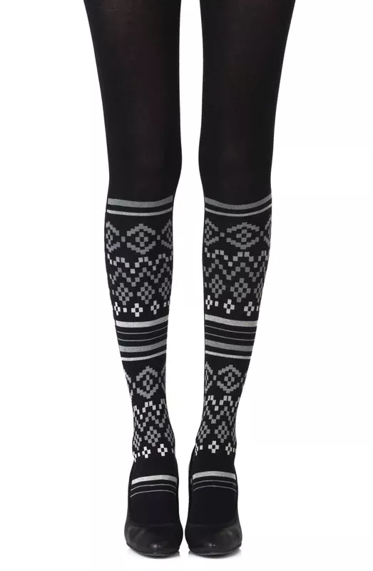 zohara-too-cool-light-grey-print-tights Zohara “Too Cool” Light Grey Print Tights