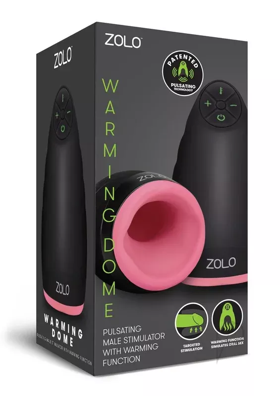 ZOLO Warming Dome Rechargeable Vibrating Masturbator – Pink/Black